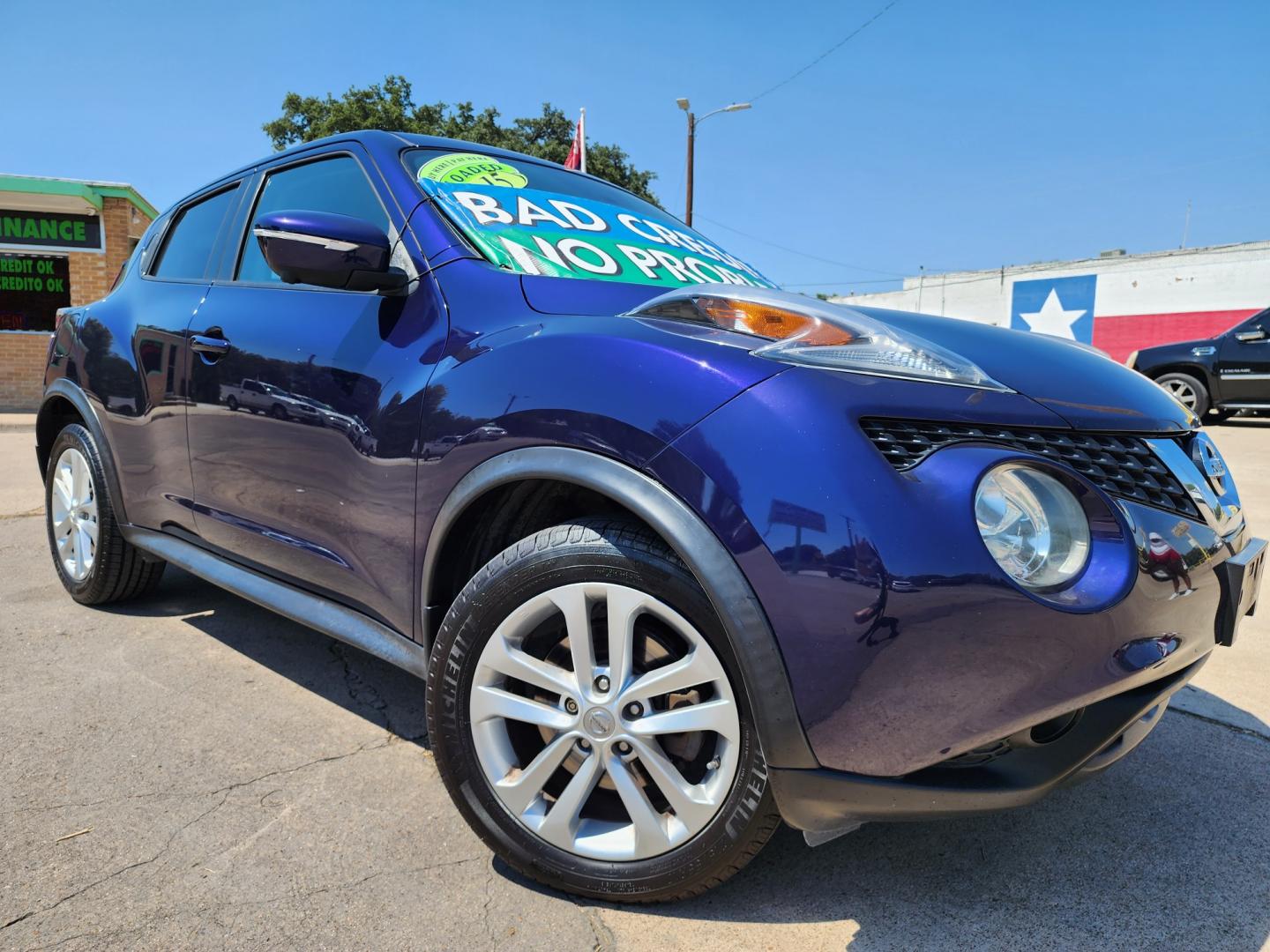 2015 BLUE Nissan Juke SV (JN8AF5MR5FT) , AUTO transmission, located at 2660 S.Garland Avenue, Garland, TX, 75041, (469) 298-3118, 32.885551, -96.655602 - Welcome to DallasAutos4Less, one of the Premier BUY HERE PAY HERE Dealers in the North Dallas Area. We specialize in financing to people with NO CREDIT or BAD CREDIT. We need proof of income, proof of residence, and a ID. Come buy your new car from us today!! This is a SUPER CLEAN 2015 NISSAN JUK - Photo#0